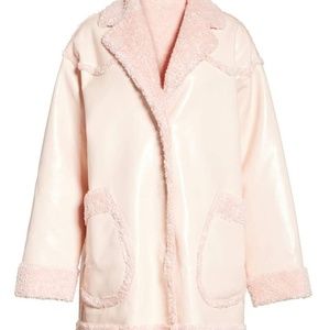 Opening ceremony faux leather reversible jacket